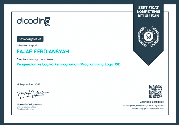Pengenalan ke Logika Pemrograman (Programming Logic 101)